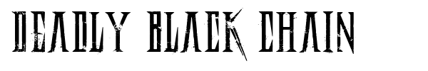 Deadly Black Chain font preview